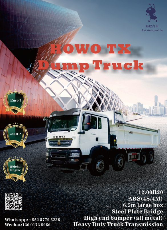 HOWO TX Euro 3 Standard Dump Truck Supply