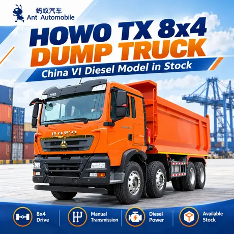 M&uuml;&uuml;a kallur HOWO TX 8x4 – Hiina VI diiselmudel, Stock.webp